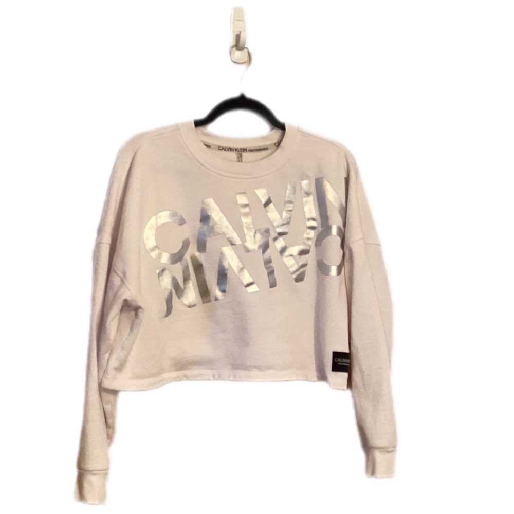 Calvin Klein Cropped White Sweatshirt